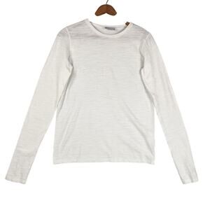 RAEY Long Sleeve Cotton Tee Shirt Women’s SZ 12 Bright White Made in Italy